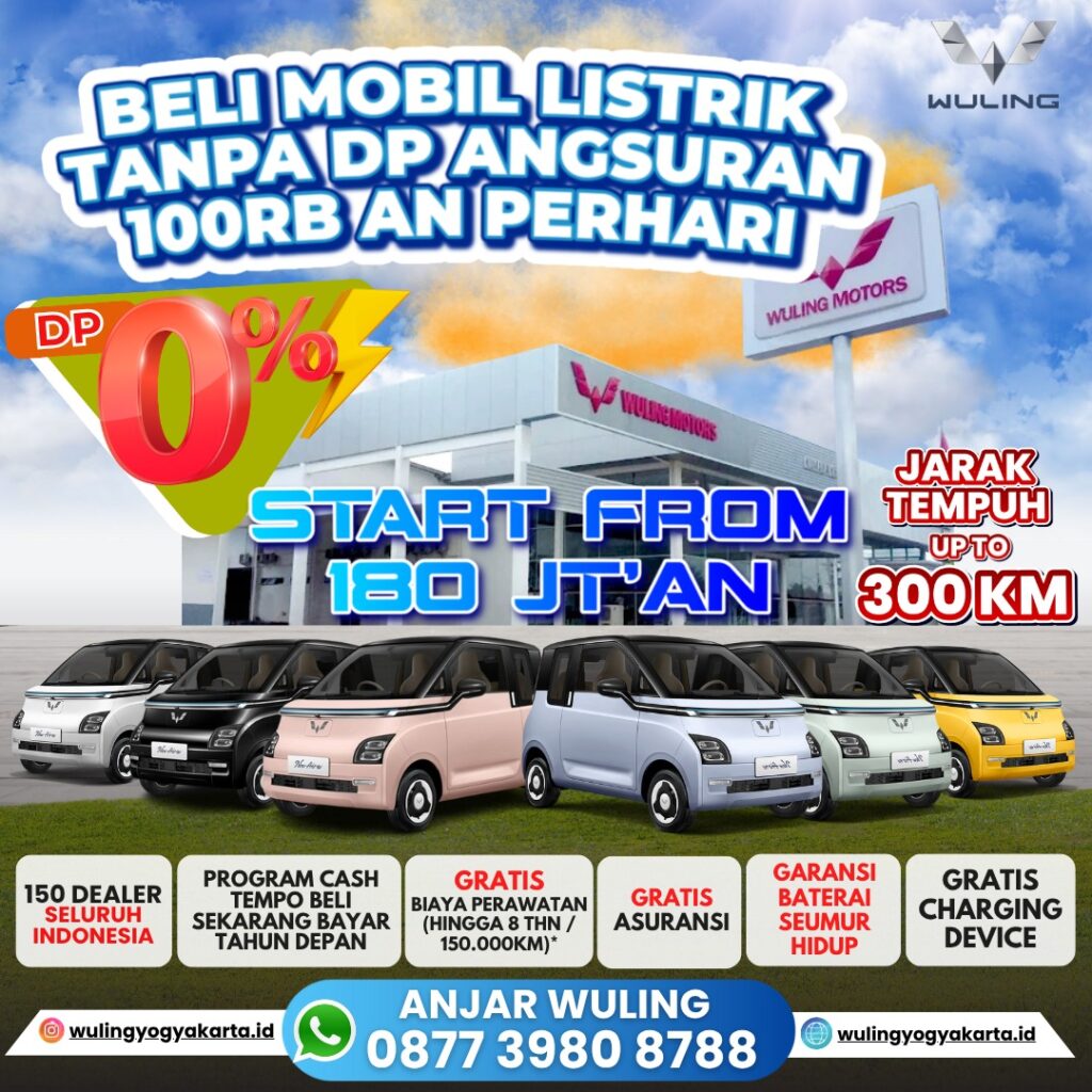 Beli Mobil Listrik Tanpa DP Angsuran Cuma 100 ribuan per hari di jogja