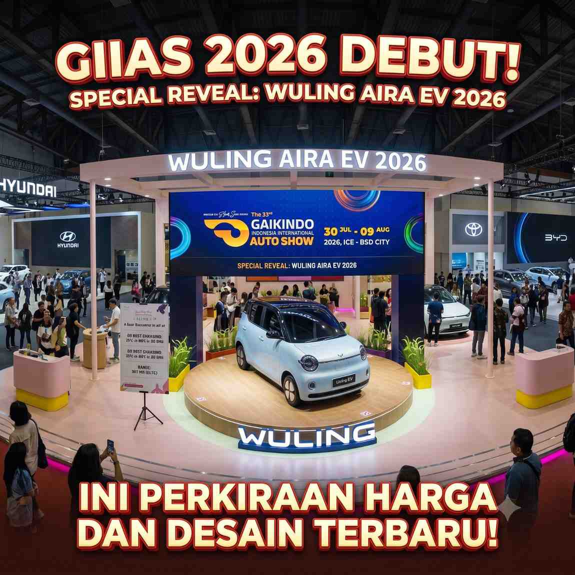 Siap Debut di GIIAS 2026, Ini Perkiraan Harga dan Desain Wuling Aira EV Terbaru